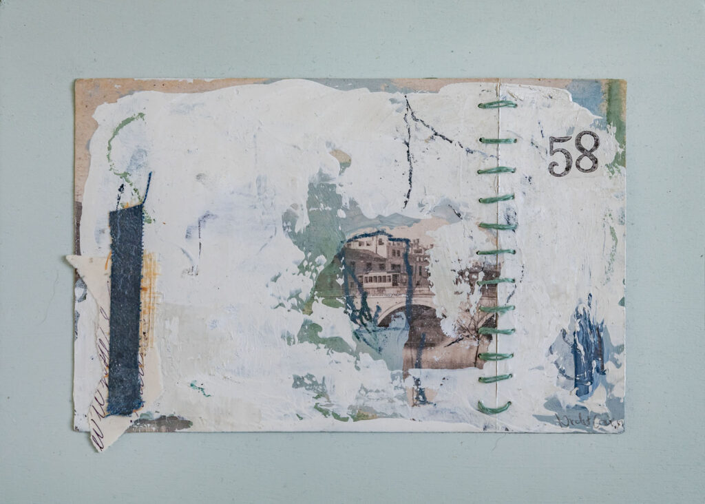 Vintage Italian Postcard 58 - Mixed Media Art